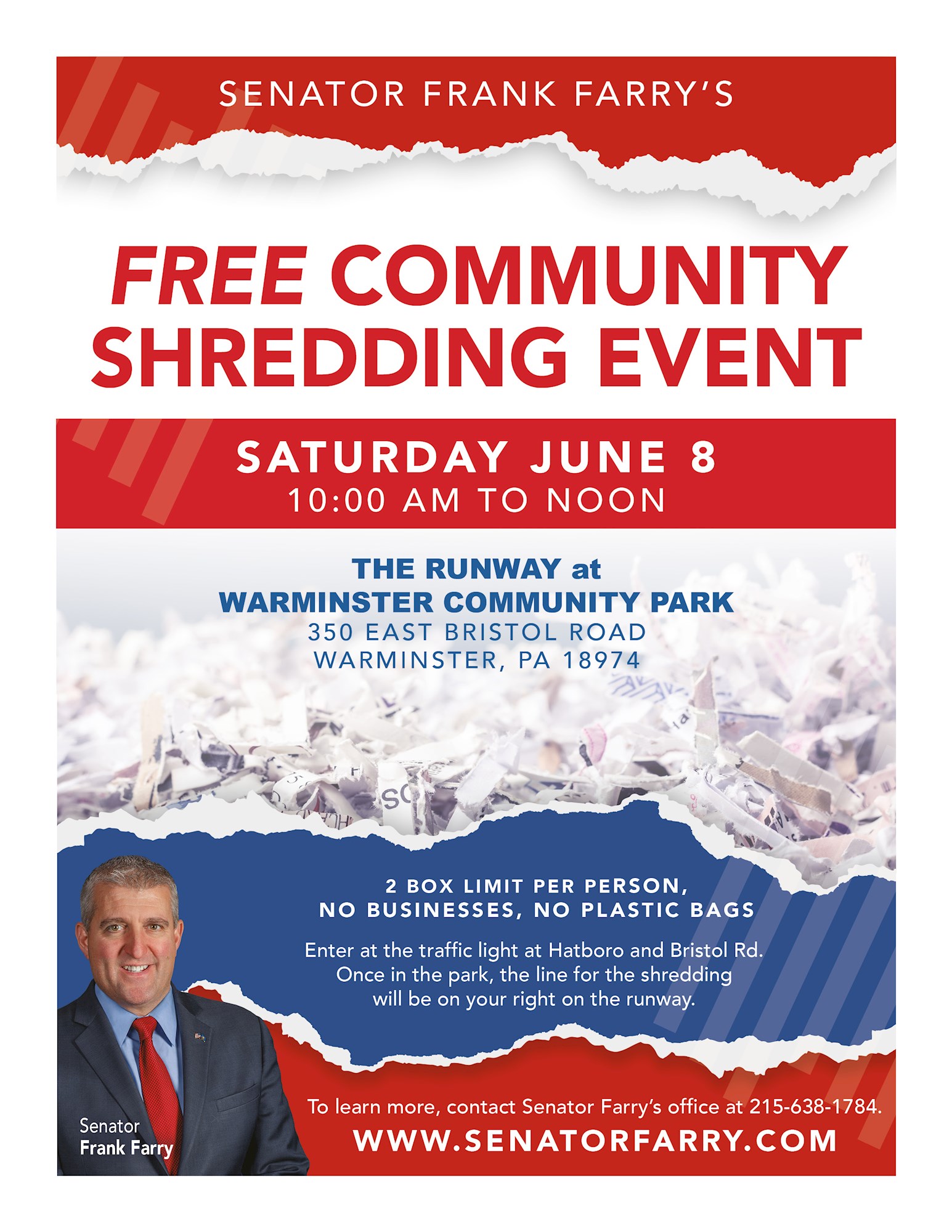 Senator Frank Farry's FREE Community Shredding Event